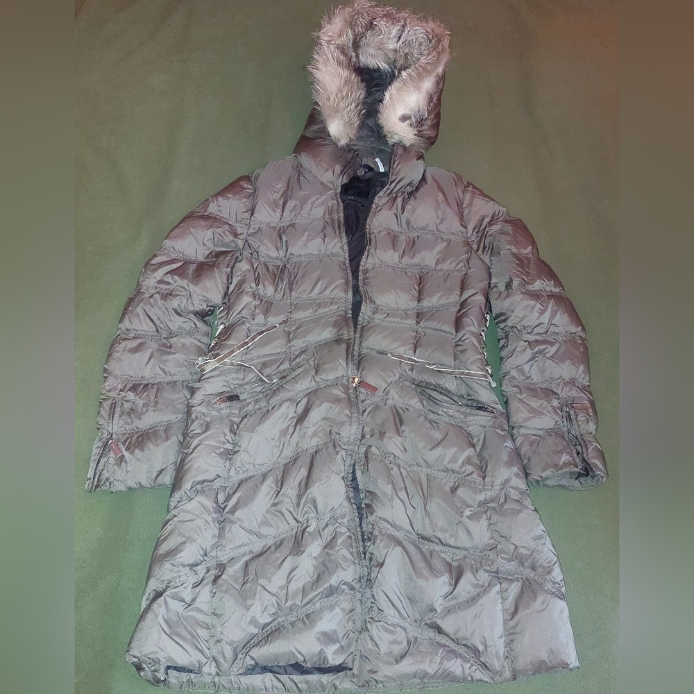 Dawn Levy Cloe Down Fur Lace-Up Coat